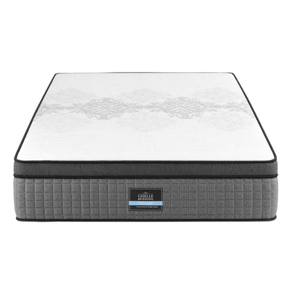 Giselle Bedding Double Mattress 37cm 4-in-1 Adjustable Firmness Cooling Gel Memory Foam Dual-Zone Flippable for Couples