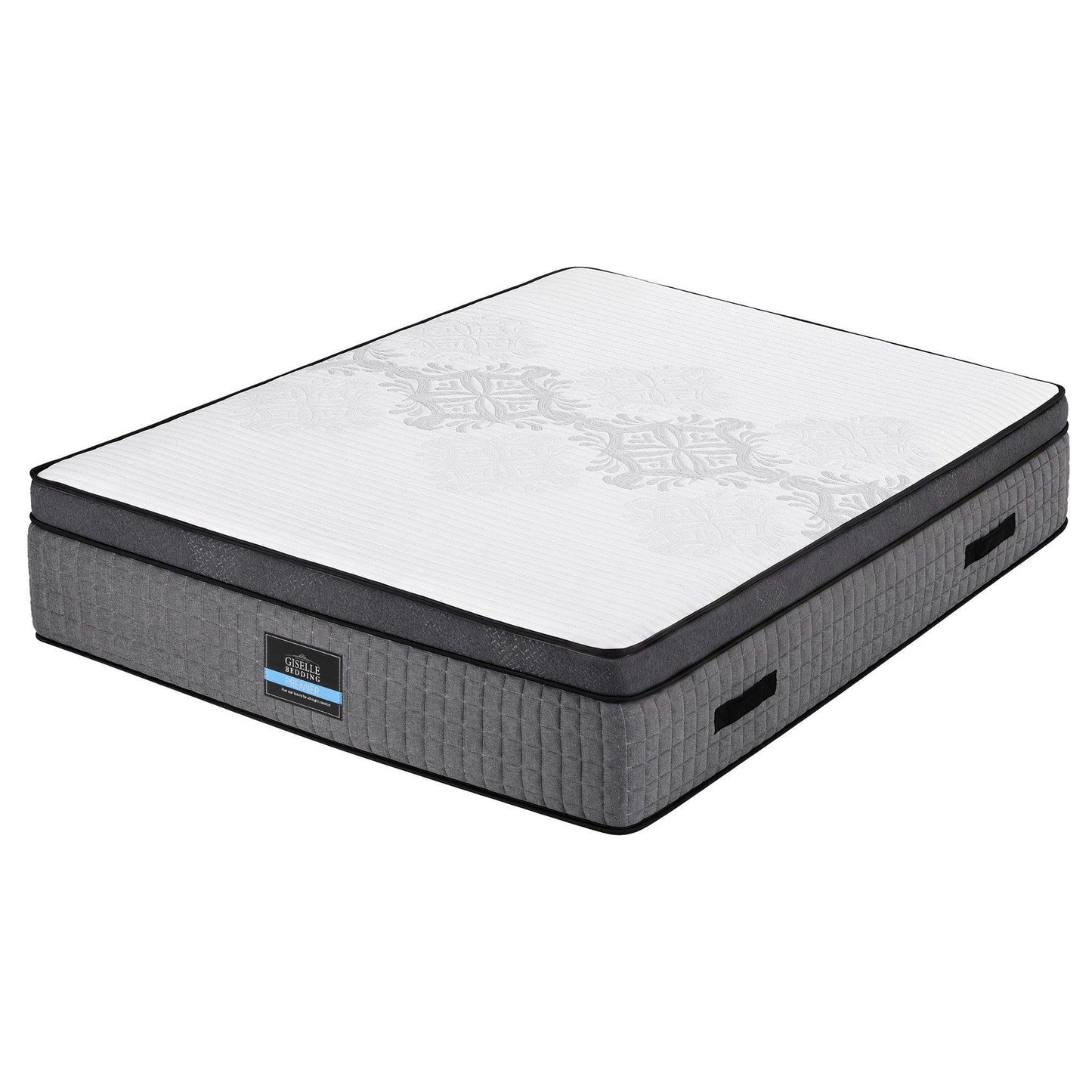 Giselle Bedding Double Mattress 37cm 4-in-1 Adjustable Firmness Cooling Gel Memory Foam Dual-Zone Flippable for Couples