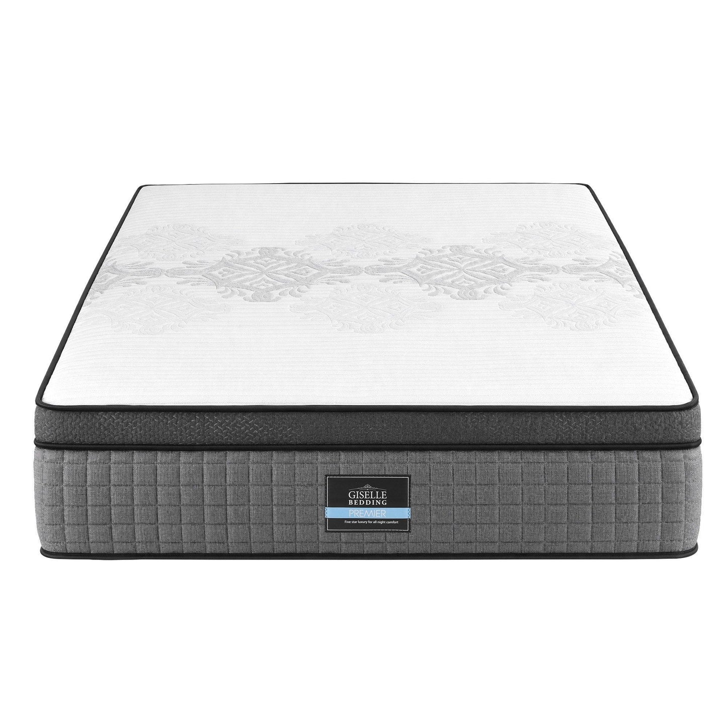 Giselle Bedding King Mattress 37cm 4-in-1 Adjustable Firmness Cooling Gel Memory Foam Dual-Zone Flippable for Couples