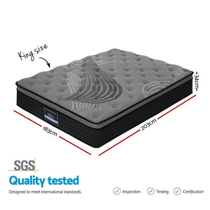 Giselle Bedding 34cm Mattress Bamboo Cover King