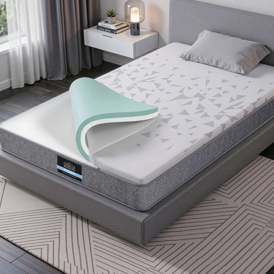 Giselle Bedding King Single Mattress 23cm Pocket Spring Mattress with Adjustable Firmness Reversible Foam Layer for Medium Firm & Firm Support Motion Isolation Bedroom Bed