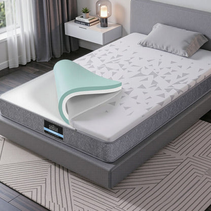 Giselle Bedding Single Mattress 23cm Pocket Spring Mattress with Adjustable Firmness Reversible Foam Layer for Medium Firm & Firm Support Motion Isolation Bedroom Bed