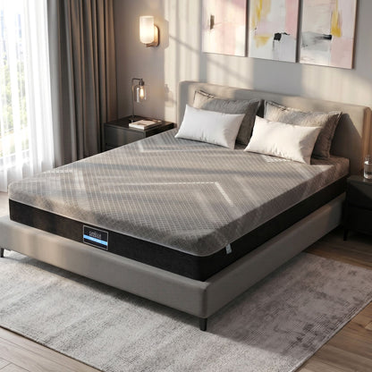 Giselle Double Mattress 26cm Firm Pocket Spring Dual Edge Support Dark Grey