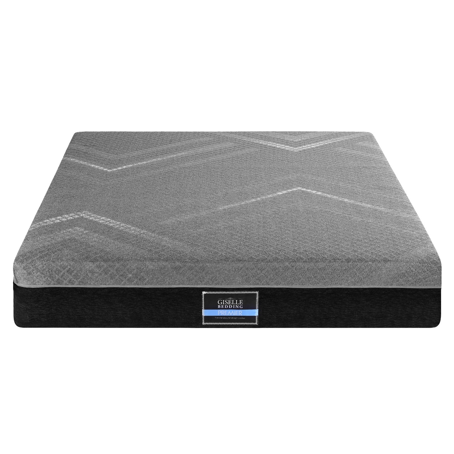 Giselle Double Mattress 26cm Firm Pocket Spring Dual Edge Support Dark Grey