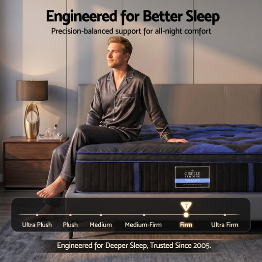 Giselle 34cm Double Hybrid Mattress with Cooling Gel Memory Foam and Edge Support