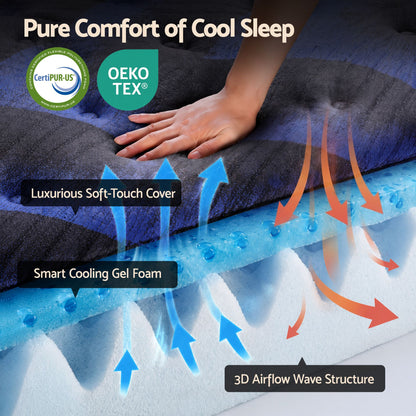 Giselle 34cm King Single Hybrid Mattress with Cooling Gel Memory Foam and Edge Support
