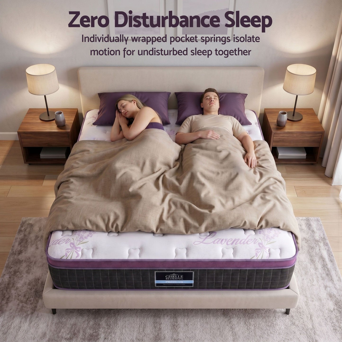 Giselle Double Euro Top Mattress Firm Pocket Spring Edge Support