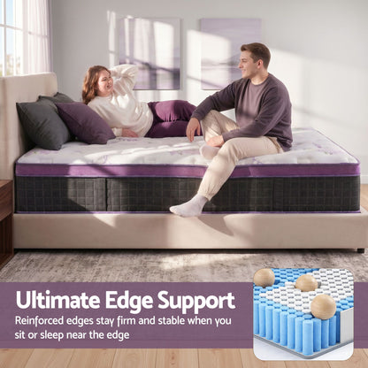 Giselle King Euro Top Mattress Firm Pocket Spring Edge Support