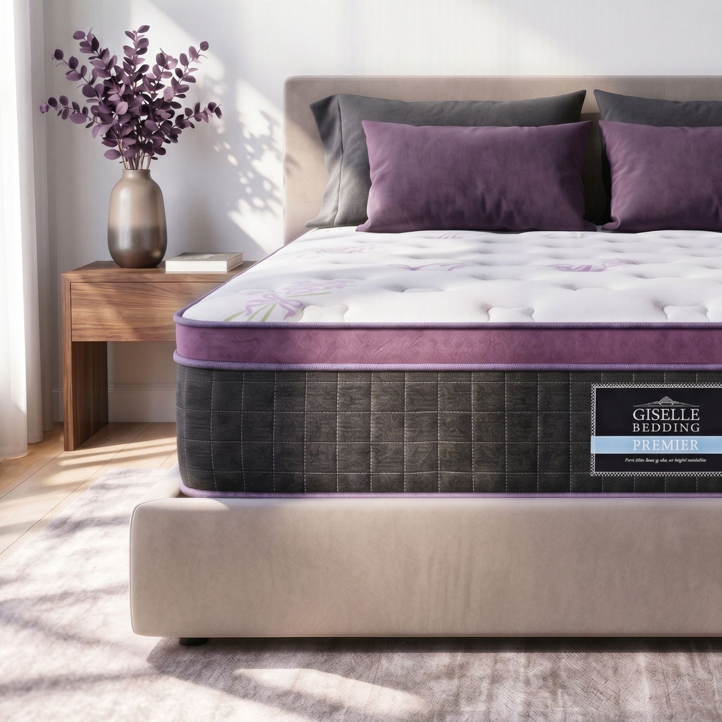 Giselle King Euro Top Mattress Firm Pocket Spring Edge Support