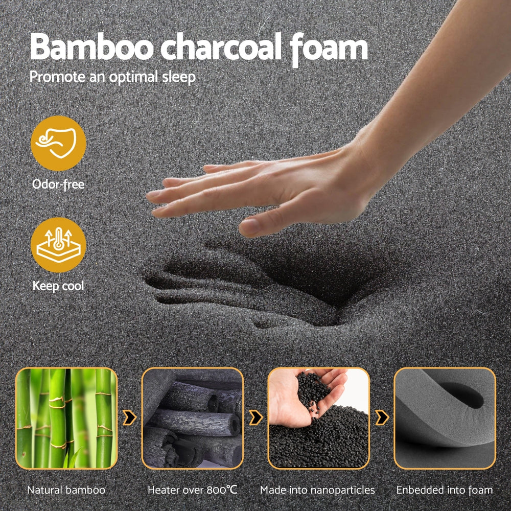 35cm Giselle Mattress King Bed Bamboo Pocket Firm Foam