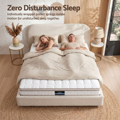 Giselle 20cm Firm King Mattress Pocket Spring for Bedroom or Guest Room