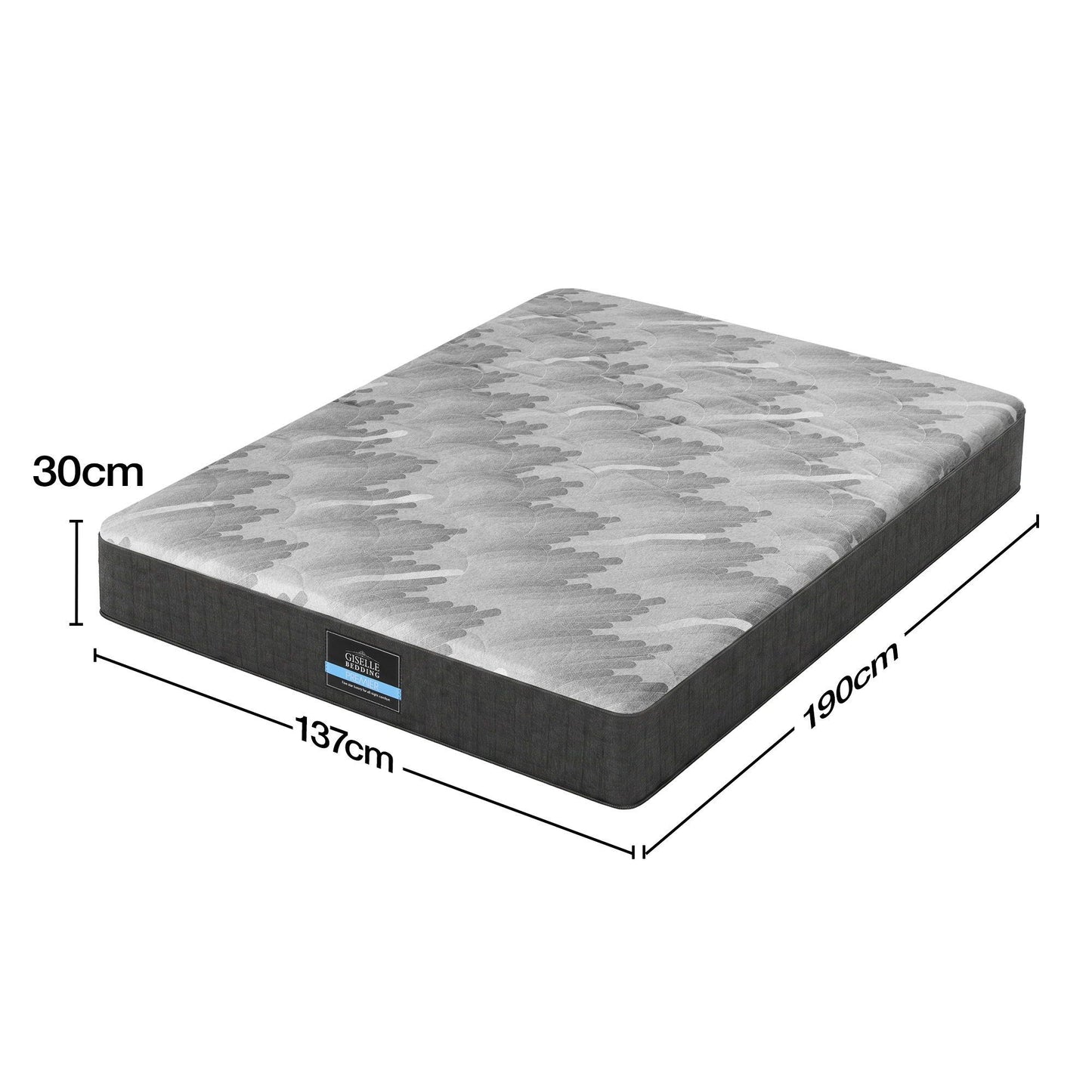 Giselle 30cm Double Mattress with Edge Support and 5-Zone Comfort