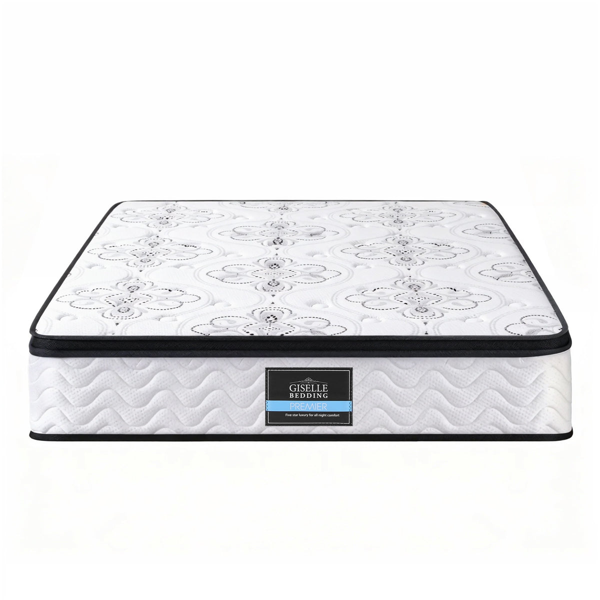 Giselle Bedding Queen Mattress 30cm Pocket Spring Euro Top Medium Firm Foam