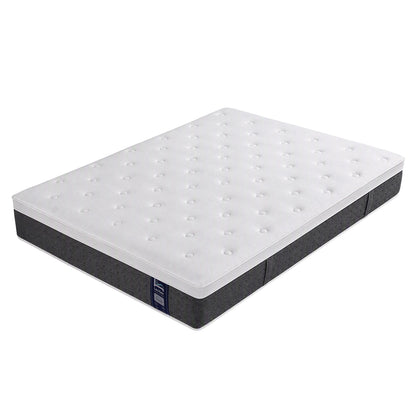 Levitex Double Mattress Lumbar Support, 5-Zone Pocket Springs & 2-Row Hardened Edges for Deep Sleep, Cooling Gel Memory & Egg-Crate Foam