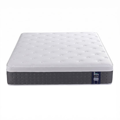 Levitex Queen Mattress Lumbar Support, 5-Zone Pocket Springs & 2-Row Hardened Edges for Deep Sleep, Cooling Gel Memory & Egg-Crate Foam