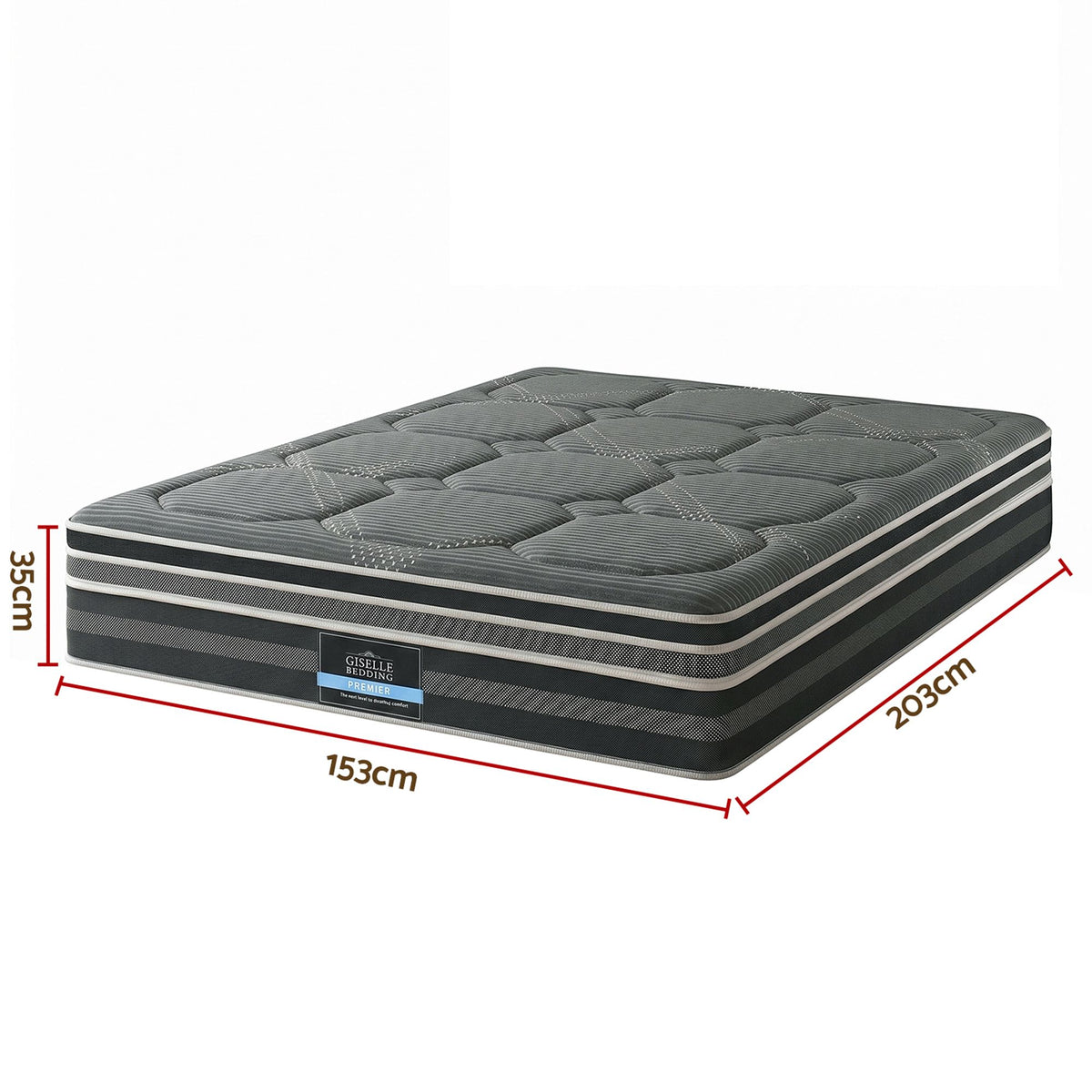 Giselle Bedding 35cm Mattress Bamboo Cover Queen