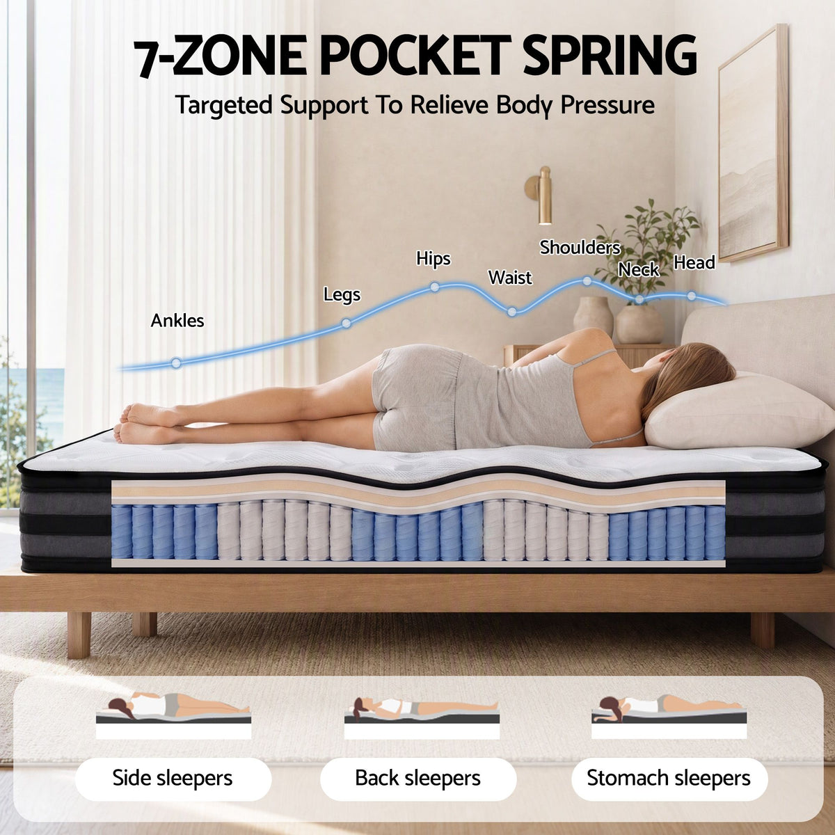 Giselle Bedding 36cm Mattress Cool Gel Memory Foam King Single