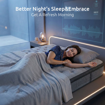 Levitex King Single Mattress 33 cm 7-Zone Pocket Spring 8.0 Extra Firm with Dual-Row Edge Support & Breathable Knit Cover