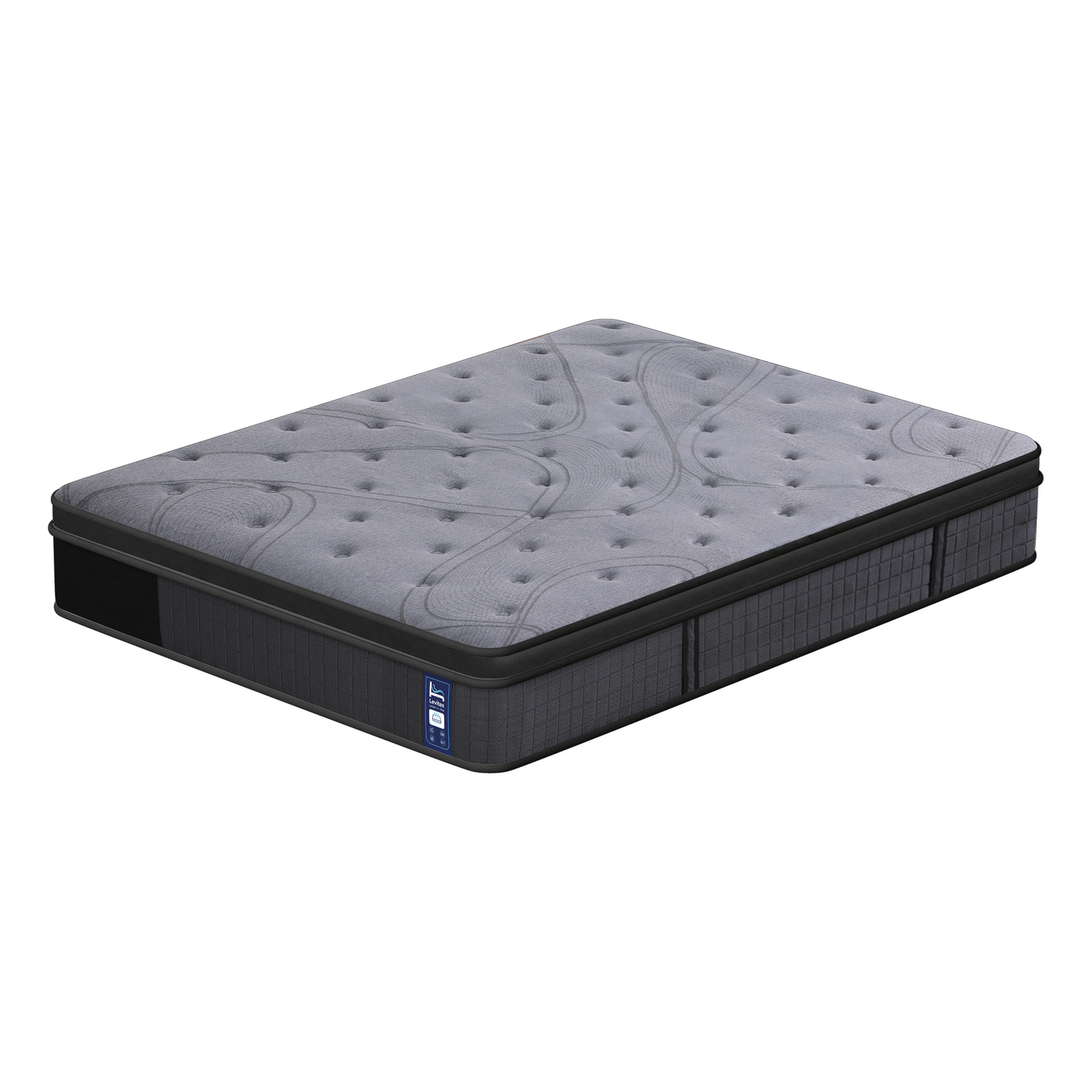 Levitex Queen Mattress 33 cm 7-Zone Pocket Spring 8.0 Extra Firm with Dual-Row Edge Support & Breathable Knit Cover