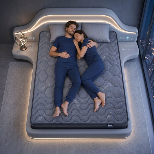 Levitex King Mattress 25 cm Hybrid Pocket Spring with 4cm Egg Crate Foam for Deep Sleep Bamboo Charcoal Fabric