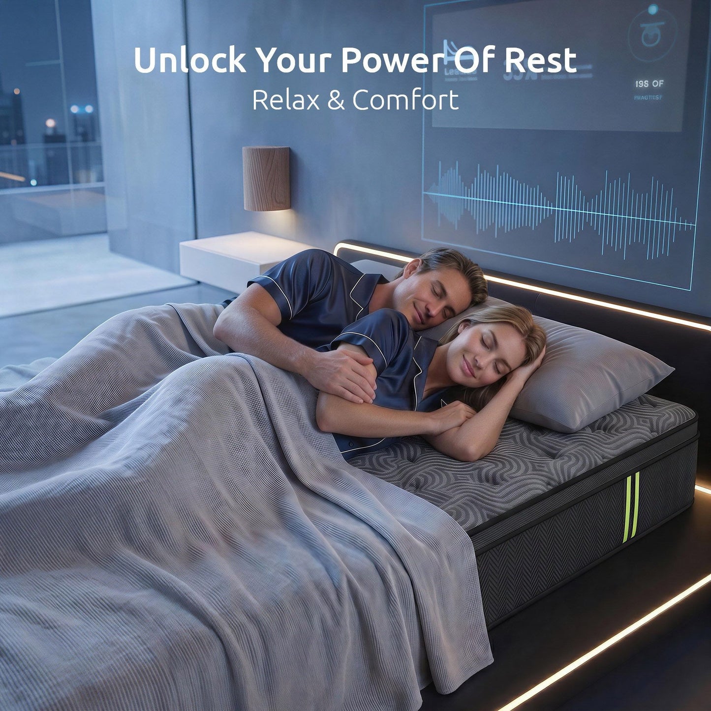Levitex King Mattress 34 cm 5-Zone Pressure Relief  Pocket Spring with Reinforced Edge Support & Breathable Gel Memory Foam Hybrid Mattress