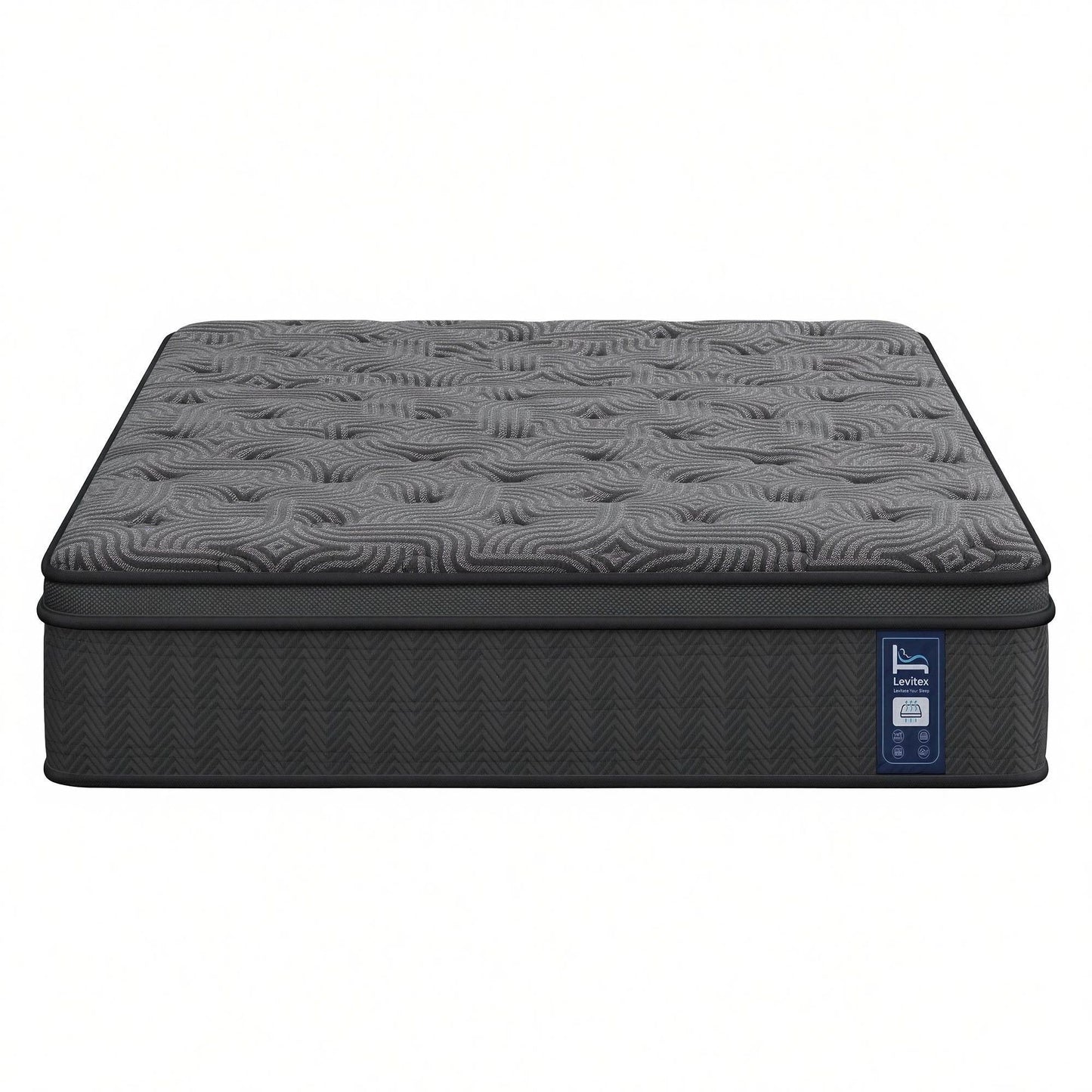 Levitex Queen Mattress 34 cm 5-Zone Pressure Relief  Pocket Spring with Reinforced Edge Support & Breathable Gel Memory Foam Hybrid Mattress