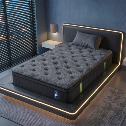 Levitex Single Mattress 34 cm 5-Zone Pressure Relief  Pocket Spring with Reinforced Edge Support & Breathable Gel Memory Foam Hybrid Mattress