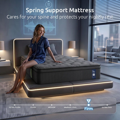 Levitex Single Mattress 34 cm 5-Zone Pressure Relief  Pocket Spring with Reinforced Edge Support & Breathable Gel Memory Foam Hybrid Mattress