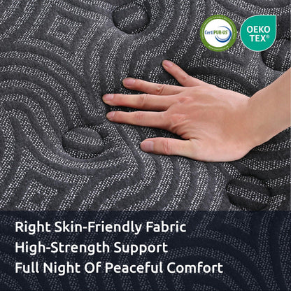 Levitex Single Mattress 34 cm 5-Zone Pressure Relief  Pocket Spring with Reinforced Edge Support & Breathable Gel Memory Foam Hybrid Mattress