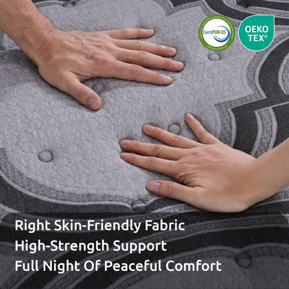 Levitex Double Mattress 34 cm 5-Zone Pocket Spring with Latex & Memory Foam or Extra Lumbar & Shoulder Support