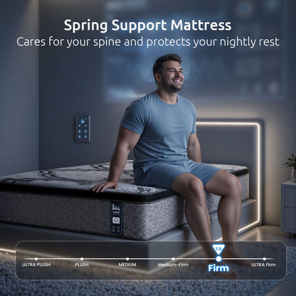 Levitex Single Mattress 34 cm 5-Zone Pocket Spring with Latex & Memory Foam or Extra Lumbar & Shoulder Support