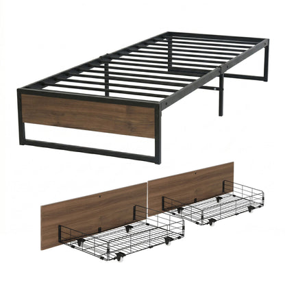 Artiss Bed Frame Metal Frame King Single Bed Base 2 Drawers OSLO
