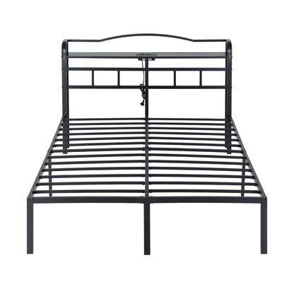 Artiss Bed Frame Queen Size with Charging Station WAVE
