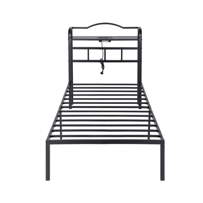 Artiss Bed Frame Single Size with Charging Station WAVE