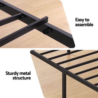 Artiss Bed Frame Single Size with Charging Station WAVE
