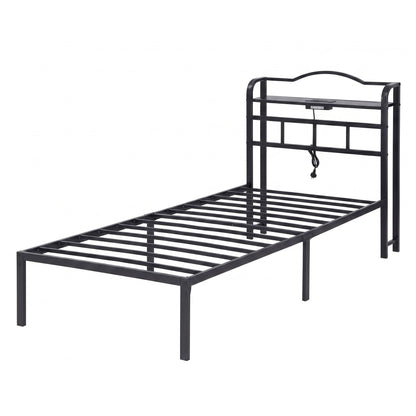 Artiss Bed Frame Single Size with Charging Station WAVE