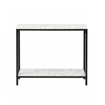 Artiss Console Table Entryway Hallway Display Desk Marble Effect White