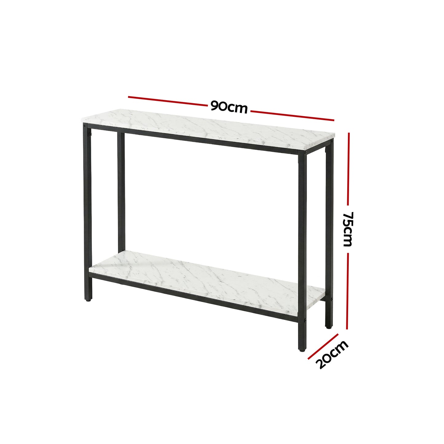 Artiss Console Table Entryway Hallway Display Desk Marble Effect White