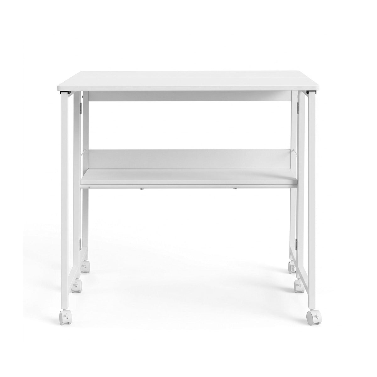 Artiss Foldable Computer Desk Mobile Study Table Workstation White 80cm