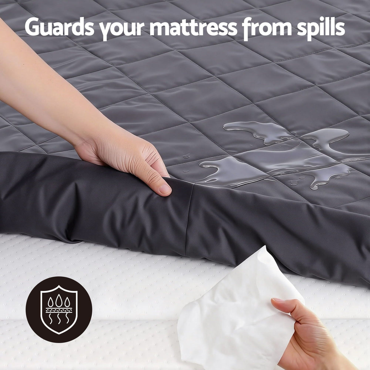 Giselle Water-Resistant Mattress Protector Microfiber 35cm 360° Fit Single