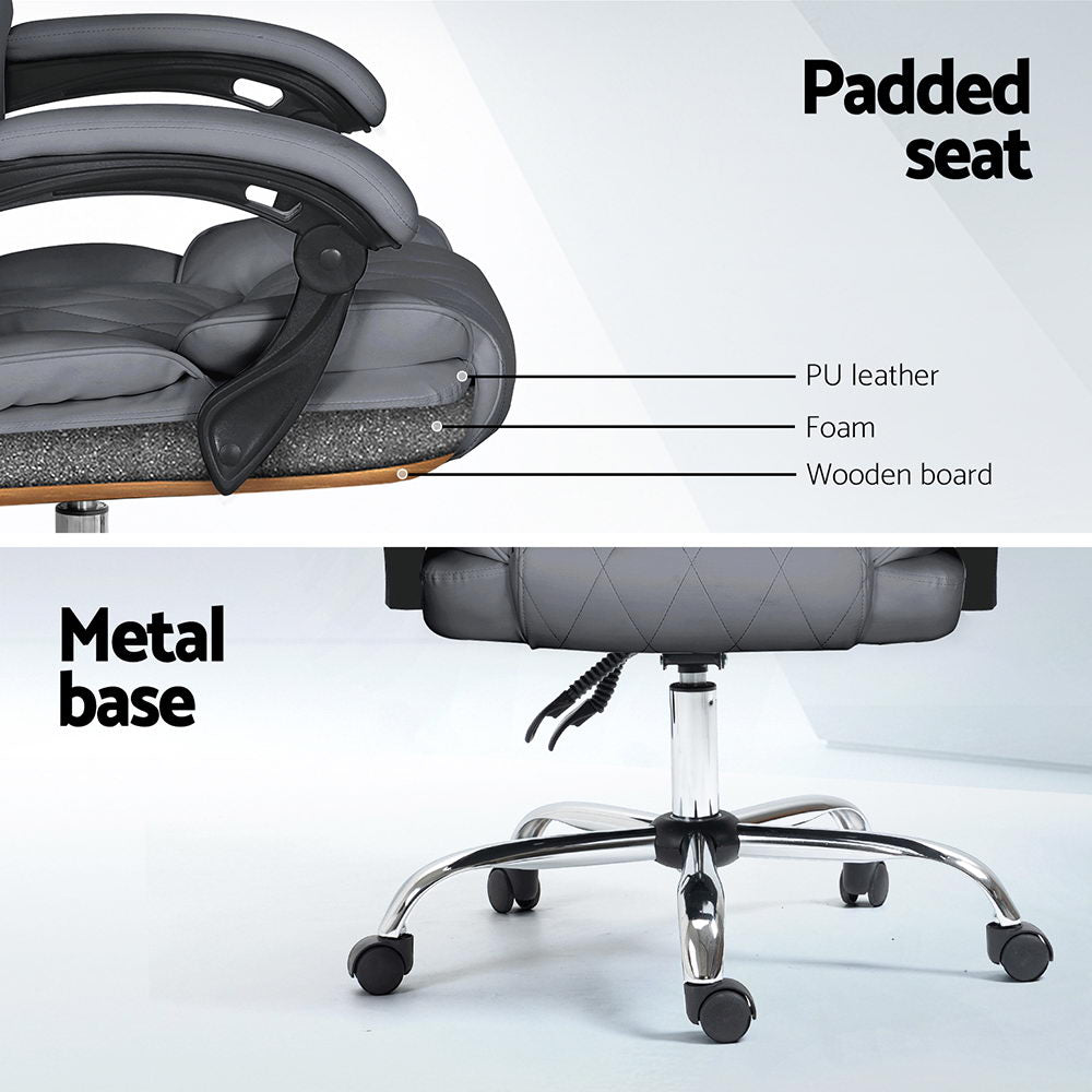 Artiss Executive Office Chair Recliner Grey