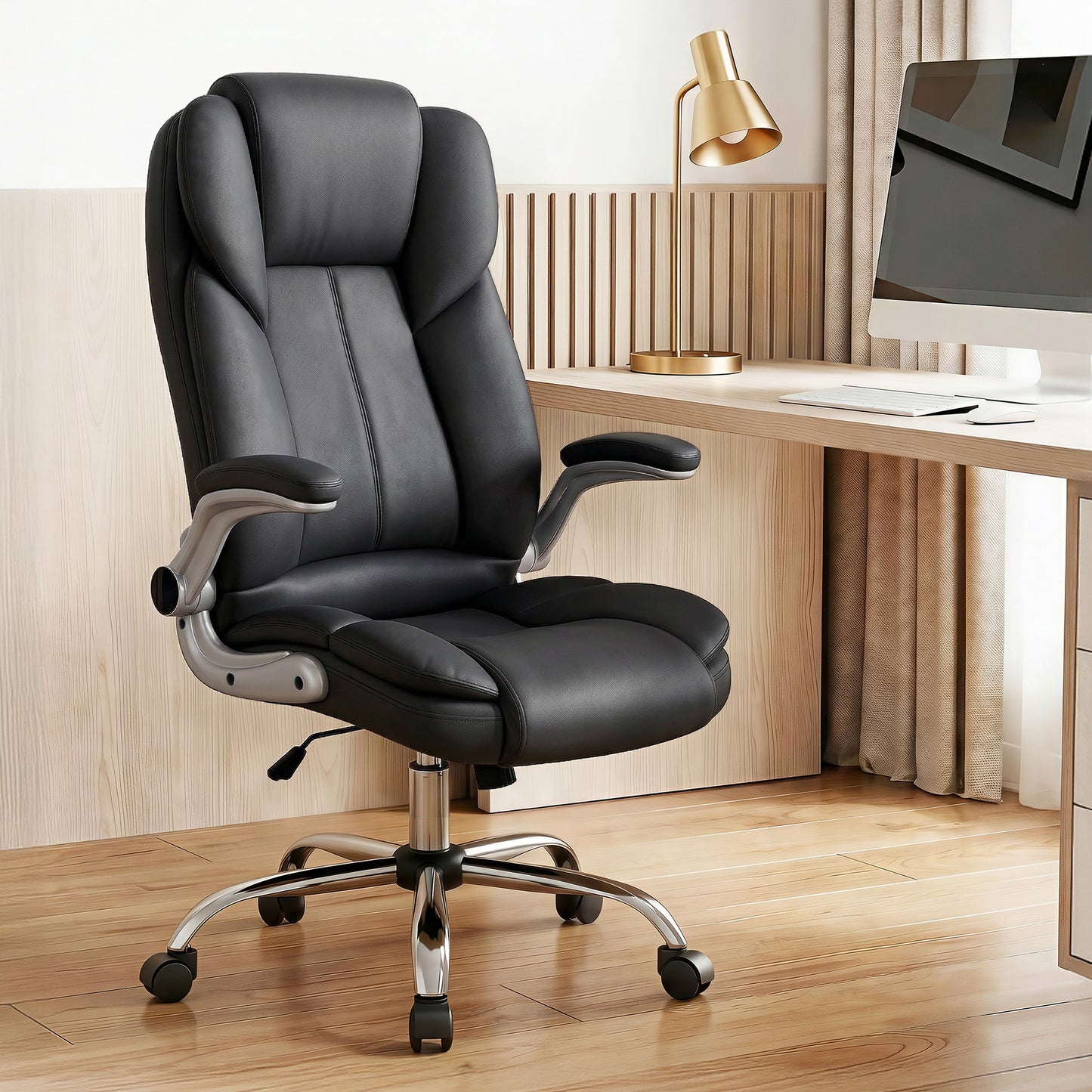 Artiss Executive Office Chair Leather Tilt Black