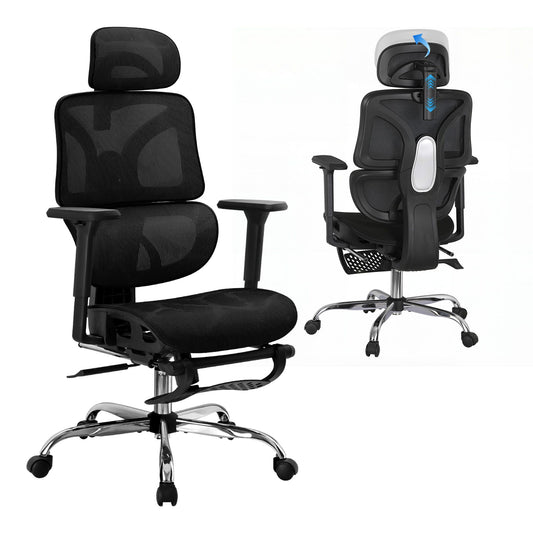 Artiss Ergonomic Office Chair Footrest Black