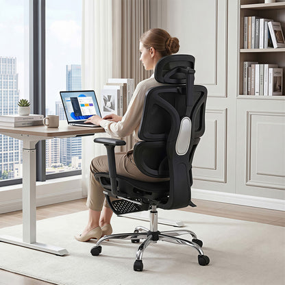 Artiss Ergonomic Office Chair Footrest Black