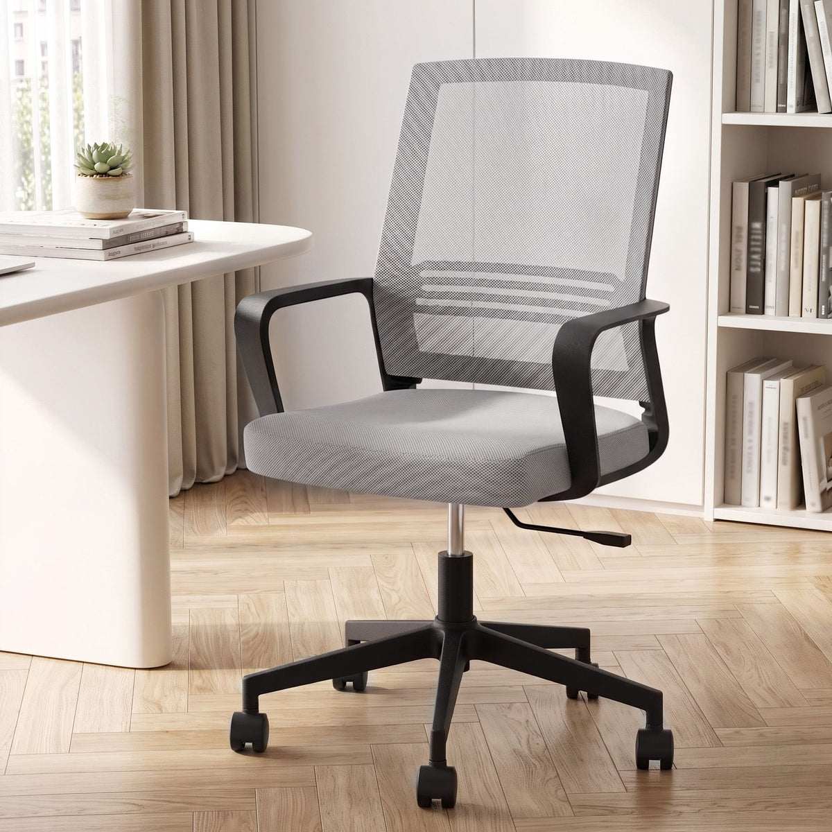 Artiss Mesh Office Chair Computer Gaming Desk Chairs Work Study Mid Back Grey