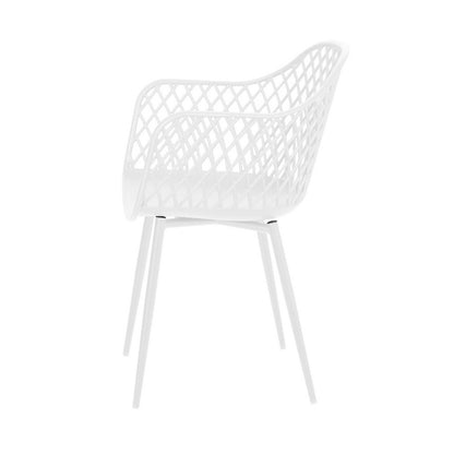 Gardeon 4PC Outdoor Dining Chairs PP Lounge Chair Patio Furniture Garden White