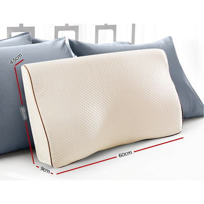 Giselle Memory Foam Pillow Neck Cervical Butterfly Ergonomic Support White