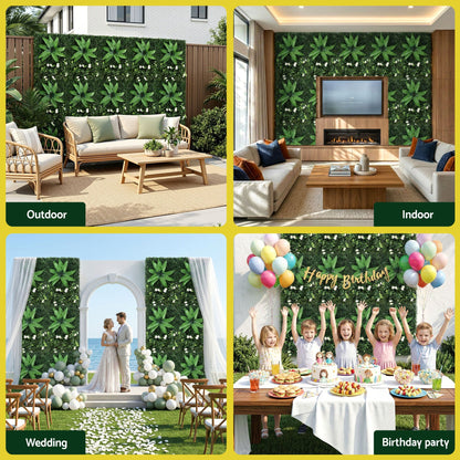 Gardeon 4PCS Artificial Plant Wall Panels 40X60CM Boxwood Panel Leaf Backdrop Backyard Green Decor