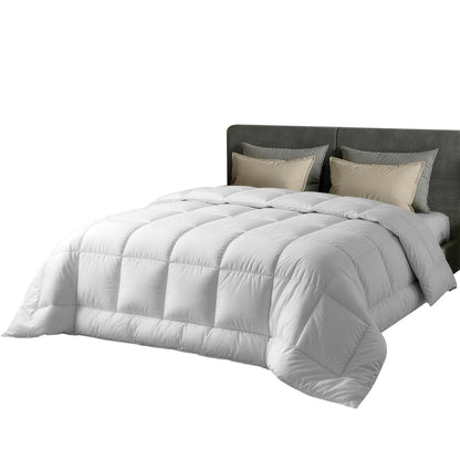 Giselle Bedding Wool Quilt 500GSM Thick King Winter Doona Baffle Box Construction 100% Wool Filling