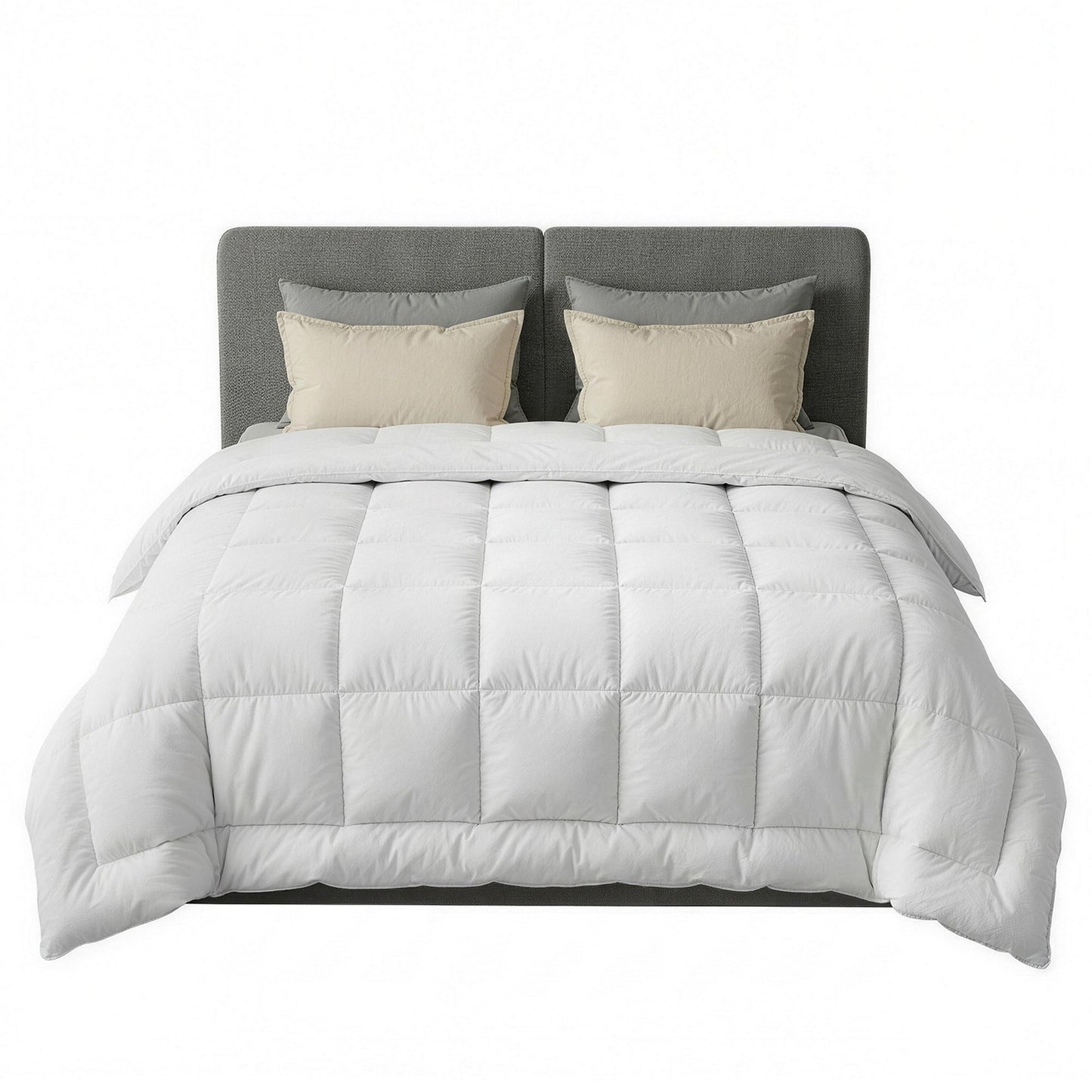 Giselle Bedding Wool Quilt 500GSM Thick King Winter Doona Baffle Box Construction 100% Wool Filling